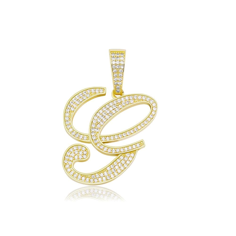 G / Gold Cursive Letter Necklace - The Gold Supply