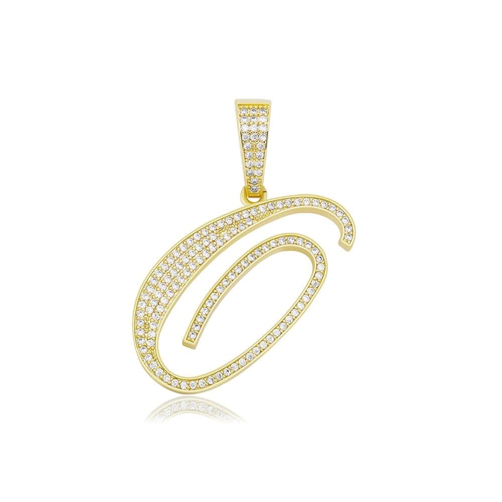 O / Gold Cursive Letter Necklace - The Gold Supply