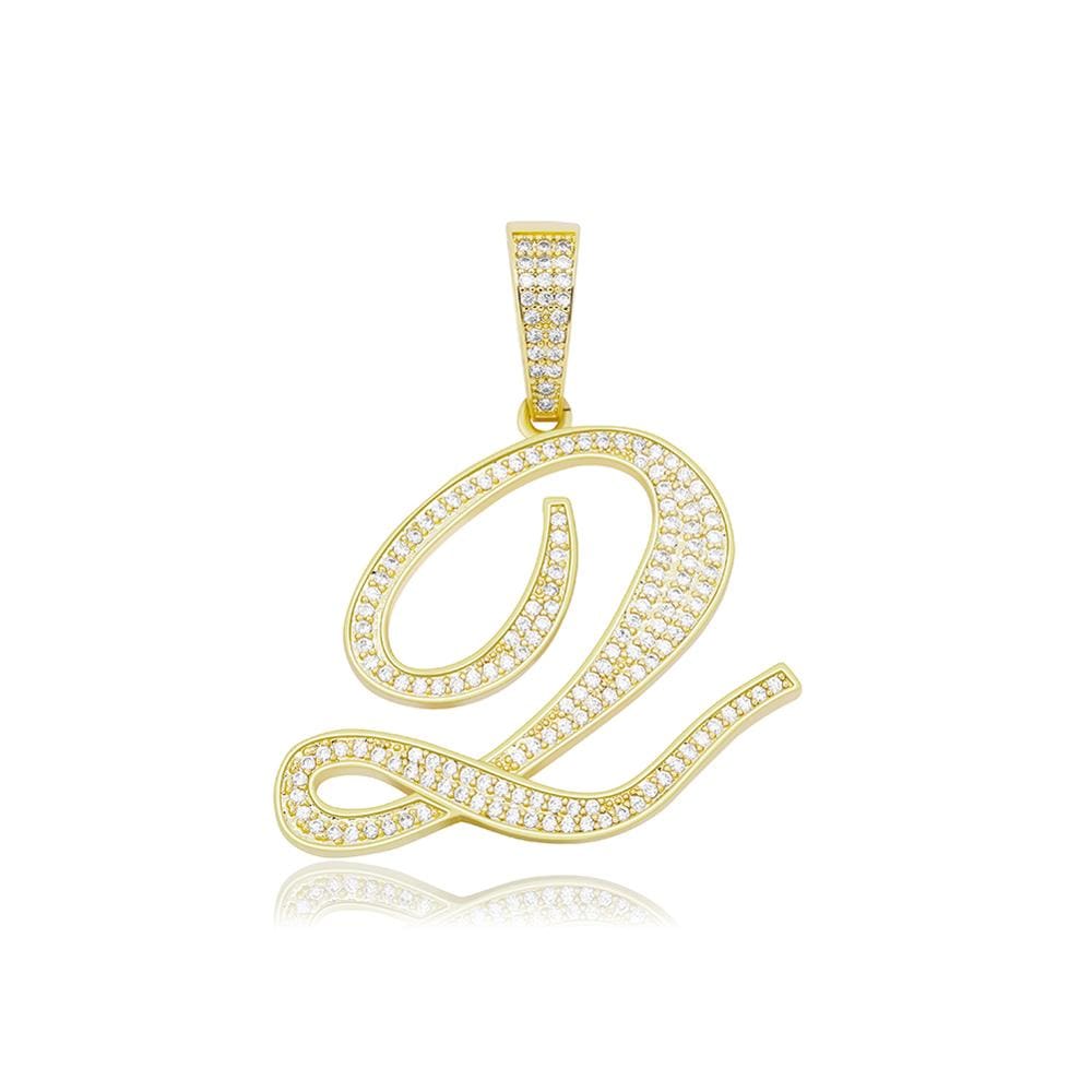 Q / Gold Cursive Letter Necklace - The Gold Supply