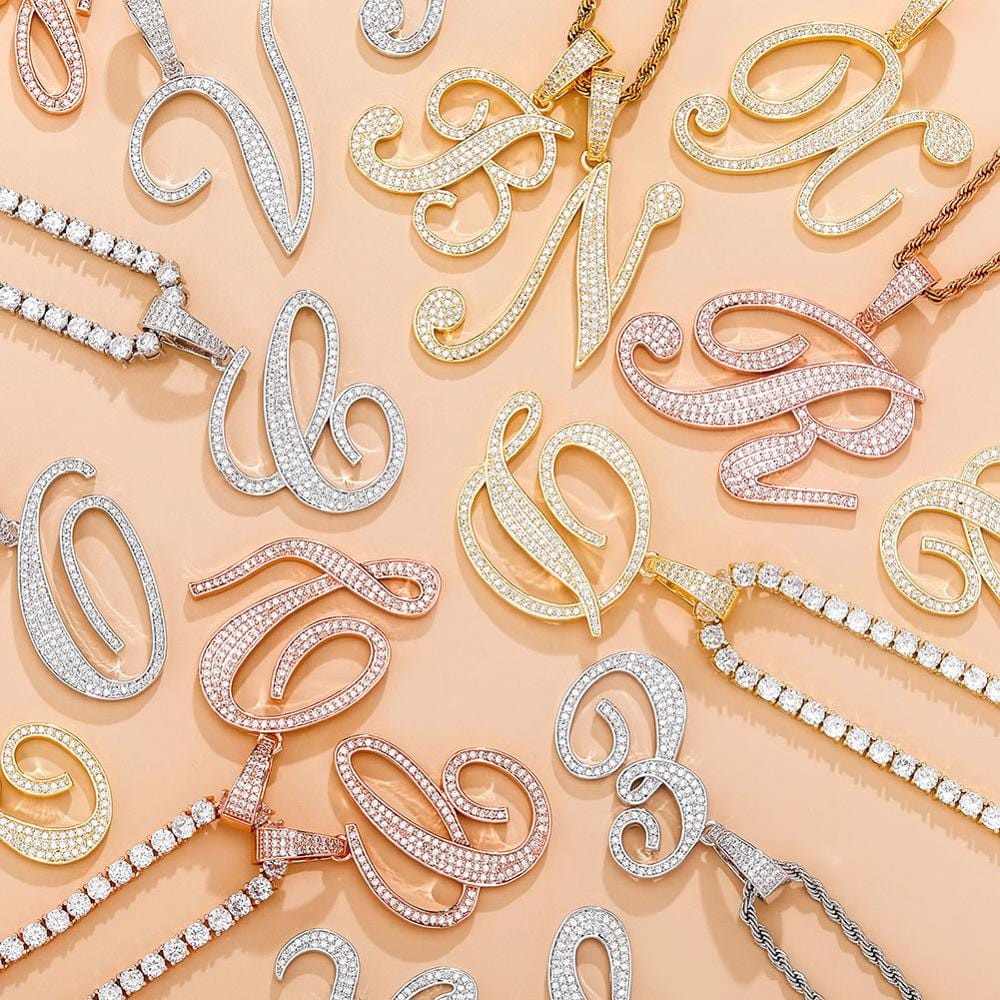 Cursive Letter Necklace - The Gold Supply
