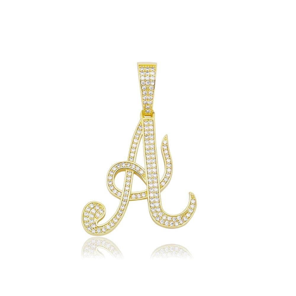 Cursive Letter Necklace - The Gold Supply