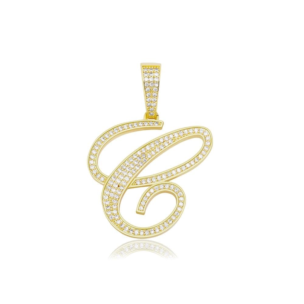 Cursive Letter Necklace - The Gold Supply