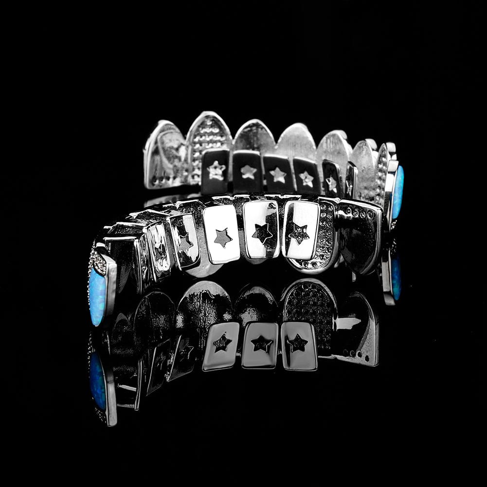 Silver / Set Opal Silver Grillz - The Gold Supply