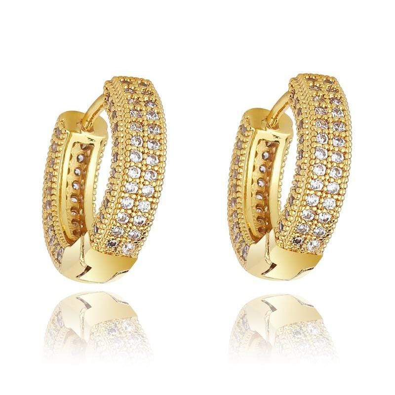 Pave Hoop Earrings – The Gold Supply