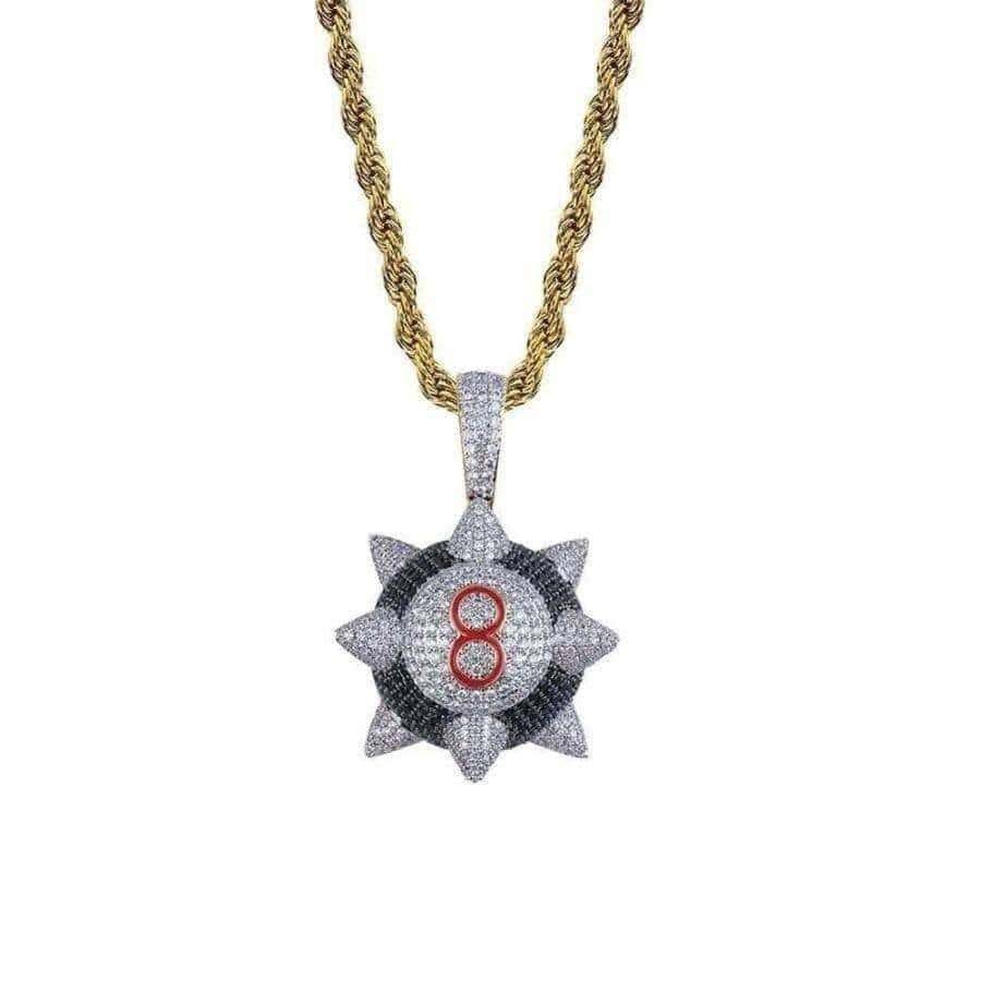 Spiked 8 Ball Necklace – The Gold Supply