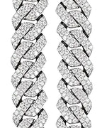 14MM Square-Edge Moissanite Cuban Link Chain