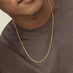 3MM Rope Chain (Never - Tarnish) 18 IN White Gold - Shop Gold Supply