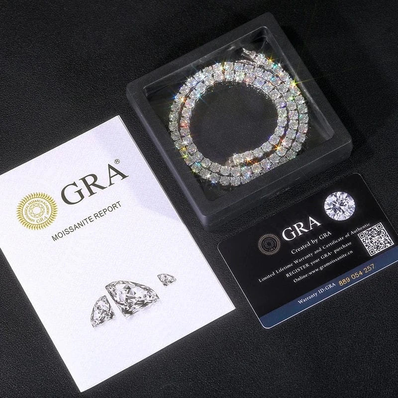 4MM Moissanite Tennis Chain 16 IN - Shop Gold Supply