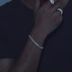 6MM Moissanite Cuban Link Chain 16 IN White Gold - Shop Gold Supply