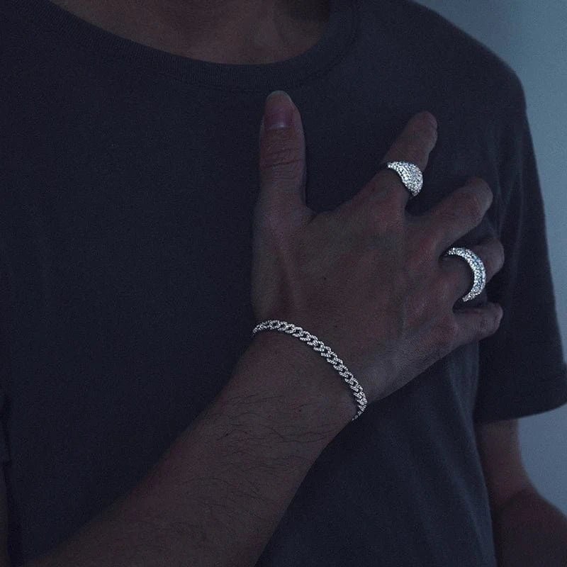 6MM Moissanite Cuban Link Chain 16 IN White Gold - Shop Gold Supply