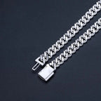 6MM Moissanite Cuban Link Chain 16 IN White Gold - Shop Gold Supply