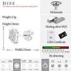 Asscher Halo Moissanite Stud Earrings – “Royal Ice” Edition - Shop Gold Supply