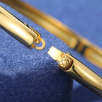 Floating Bar Bangle Bracelet – “Levitating Shine” Edition VVS 5A CZ 7 IN White Gold - Shop Gold Supply