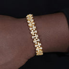 Gothic Ice Link Bracelet – “Sanctuary Shine” Edition VVS 5A CZ 6 IN White Gold - Shop Gold Supply