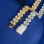 Gothic Ice Link Bracelet – “Sanctuary Shine” Edition VVS 5A CZ 6 IN White Gold - Shop Gold Supply