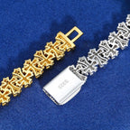 Gothic Ice Link Bracelet – “Sanctuary Shine” Edition VVS 5A CZ 6 IN White Gold - Shop Gold Supply