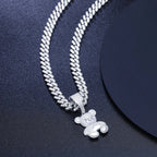 Iced Bear Moissanite Pendant – “Royal Cub” Edition White Gold - Shop Gold Supply
