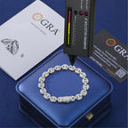 Iced Coffee Bean Link Bracelet – “Frost Bite” Edition 6MM 6 IN - Shop Gold Supply