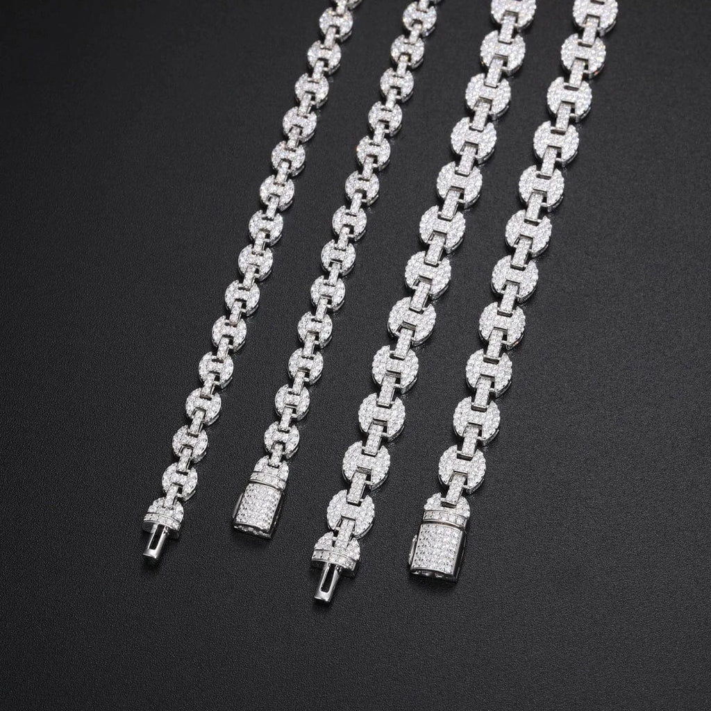 Iced Coffee Bean Link Chain – “Frost Bite” Edition - The Gold Supply