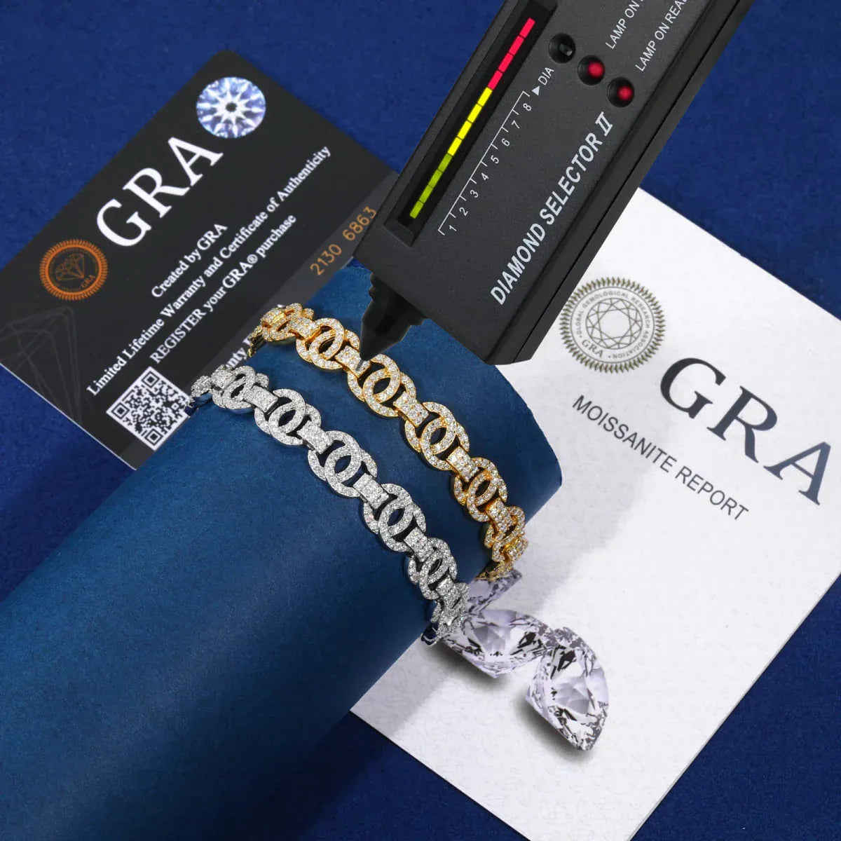 Interlock Moissanite Bracelet – “Eternal Loop” Edition - The Gold Supply