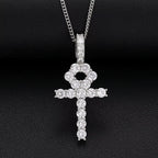 Line Set Moissanite Ankh Pendant – “Life Eternal” Edition Large - Shop Gold Supply