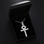Line Set Moissanite Ankh Pendant – “Life Eternal” Edition Large - Shop Gold Supply