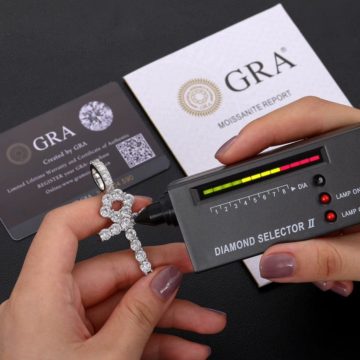 Line Set Moissanite Ankh Pendant – “Life Eternal” Edition Large - Shop Gold Supply