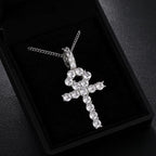 Line Set Moissanite Ankh Pendant – “Life Eternal” Edition Large - Shop Gold Supply