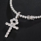 Line Set Moissanite Ankh Pendant – “Life Eternal” Edition Small - Shop Gold Supply