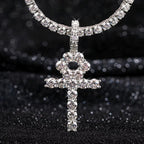 Line Set Moissanite Ankh Pendant – “Life Eternal” Edition Small - Shop Gold Supply