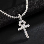 Line Set Moissanite Ankh Pendant – “Life Eternal” Edition Small - Shop Gold Supply