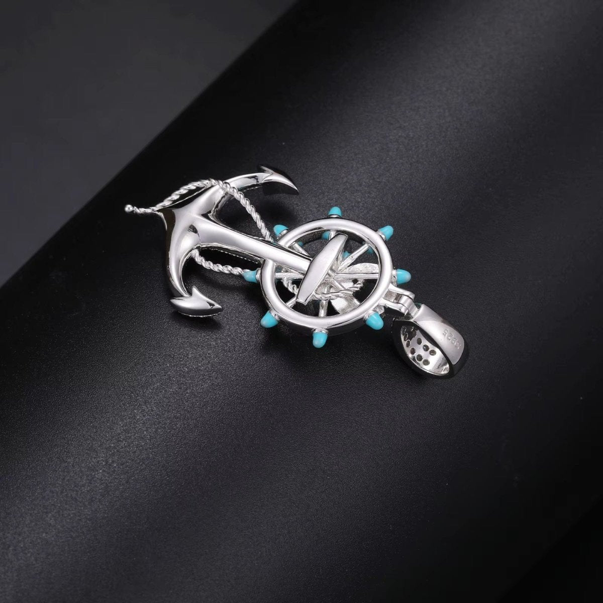 Moissanite Glow Anchor Helm Pendant – “Stormproof” Edition Yellow Gold - Shop Gold Supply