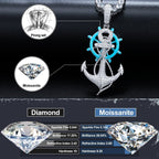 Moissanite Glow Anchor Helm Pendant – “Stormproof” Edition Yellow Gold - Shop Gold Supply