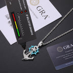 Moissanite Glow Anchor Helm Pendant – “Stormproof” Edition Yellow Gold - Shop Gold Supply