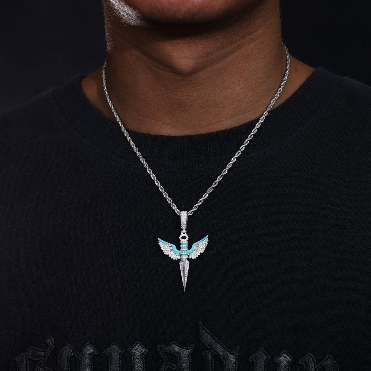 Moissanite Glow Angel Dagger Pendant – “Heaven’s Edge” Edition - The Gold Supply