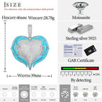 Moissanite Glow Angel Heart Pendant – “Divine Flame” Edition - Shop Gold Supply