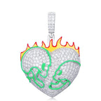 Moissanite Glow Fire Heart Pendant – “Burning Desire” Edition - Shop Gold Supply