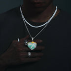 Moissanite Glow Fire Heart Pendant – “Burning Desire” Edition - Shop Gold Supply