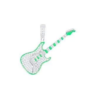 Moissanite Glow Guitar Pendant – “Electric Pulse” Edition - Shop Gold Supply