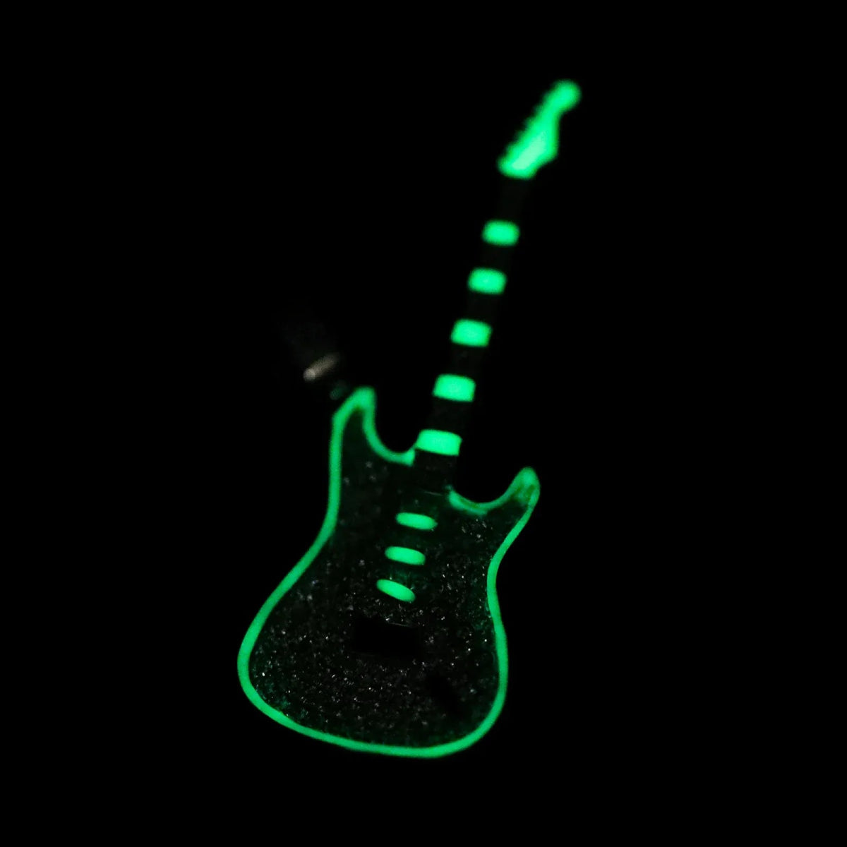Moissanite Glow Guitar Pendant – “Electric Pulse” Edition - Shop Gold Supply