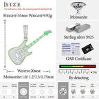 Moissanite Glow Guitar Pendant – “Electric Pulse” Edition - The Gold Supply