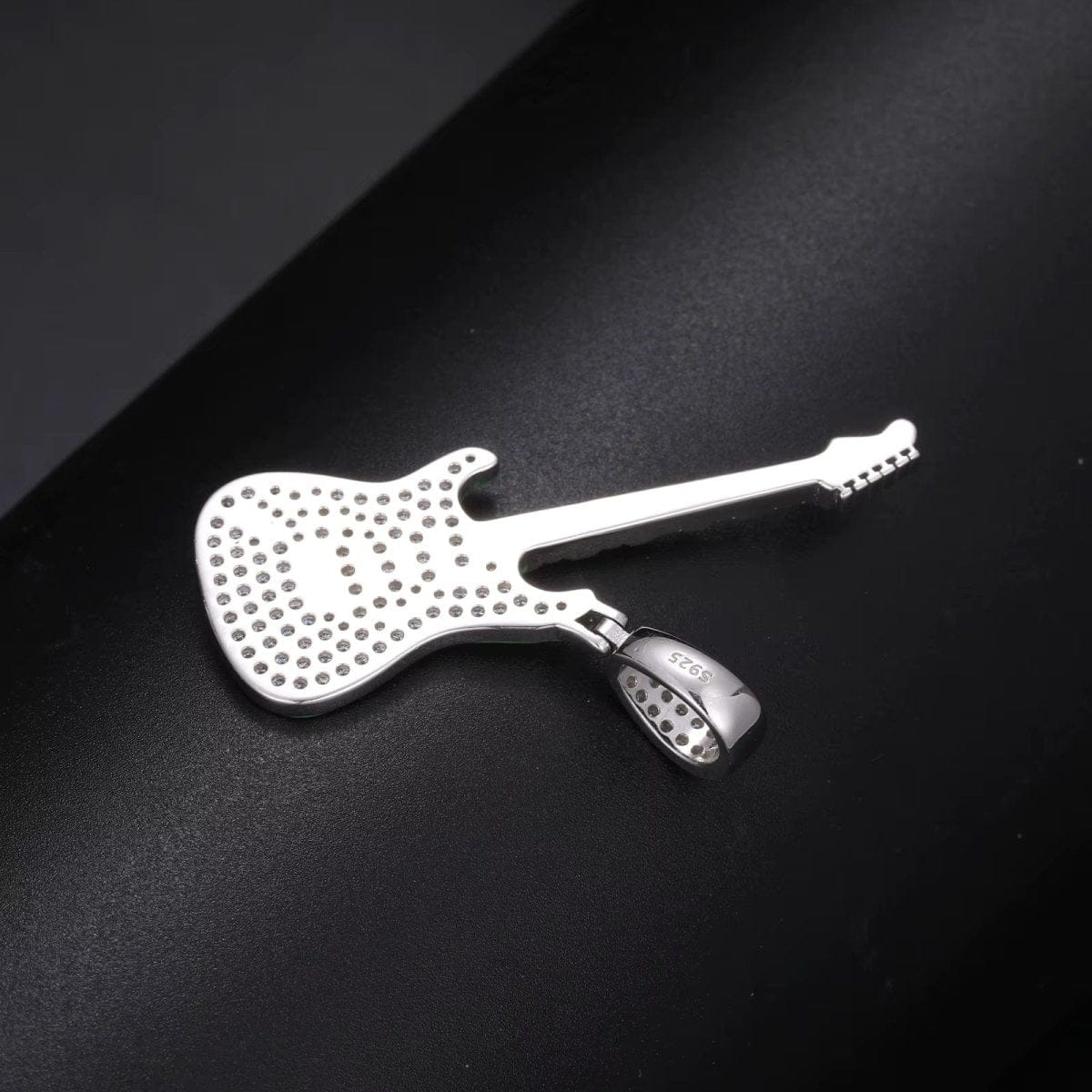 Moissanite Glow Guitar Pendant – “Electric Pulse” Edition - The Gold Supply