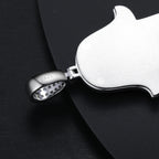 Moissanite Glow Hamsa Pendant – “Guardian Light” Edition - Shop Gold Supply