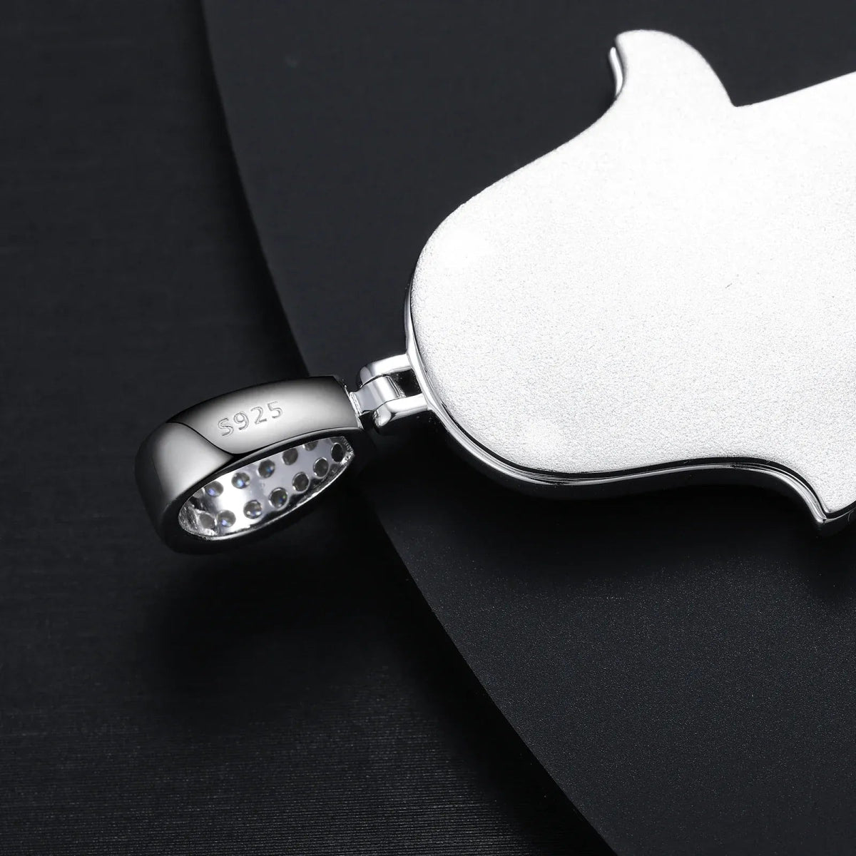 Moissanite Glow Hamsa Pendant – “Guardian Light” Edition - Shop Gold Supply