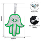 Moissanite Glow Hamsa Pendant – “Guardian Light” Edition - Shop Gold Supply