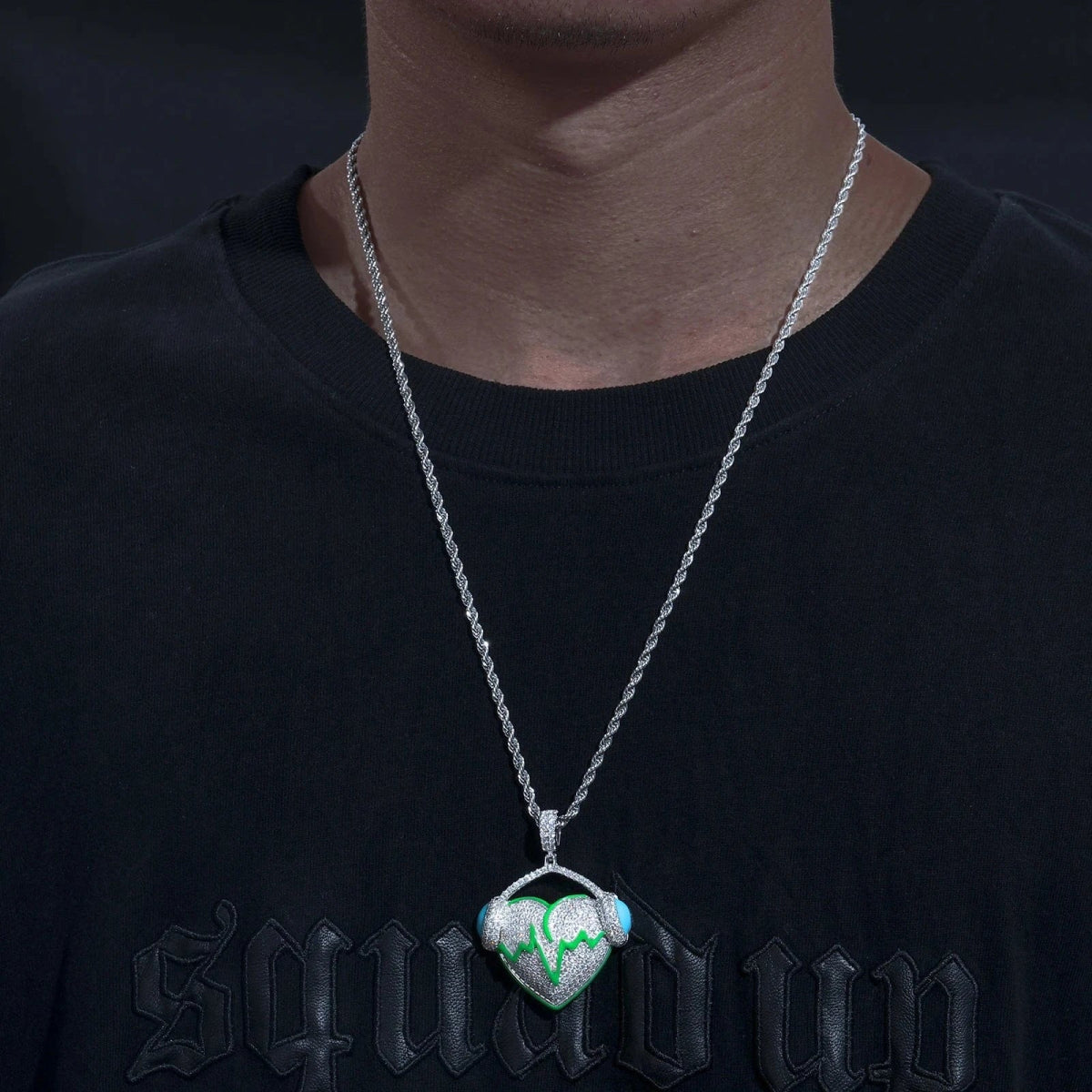 Moissanite Glow Heart Pendant – “Heartbeat Harmony” Edition - Shop Gold Supply