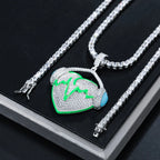 Moissanite Glow Heart Pendant – “Heartbeat Harmony” Edition - Shop Gold Supply