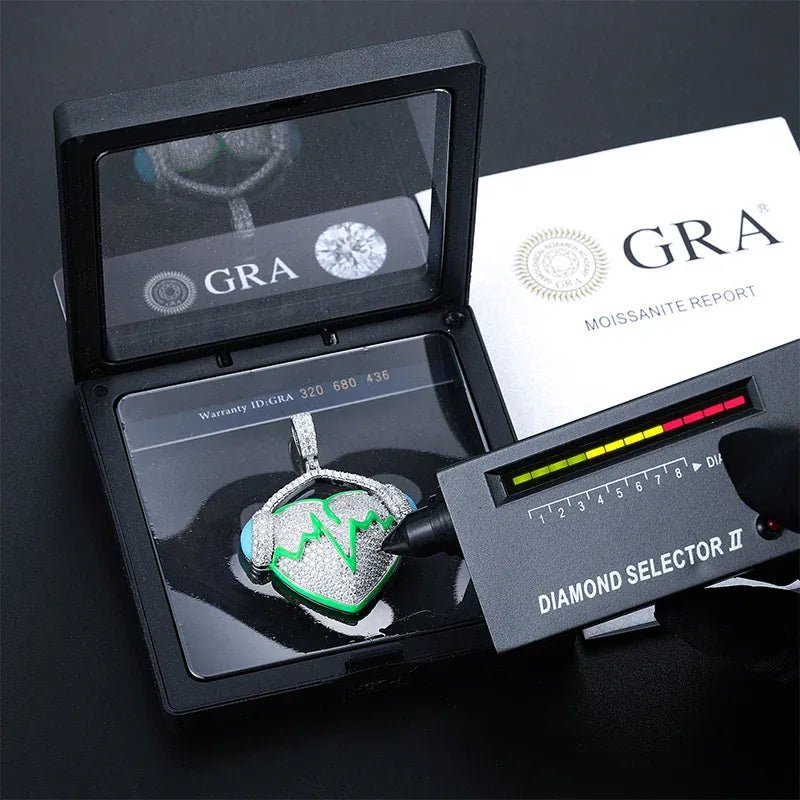 Moissanite Glow Heart Pendant – “Heartbeat Harmony” Edition - Shop Gold Supply