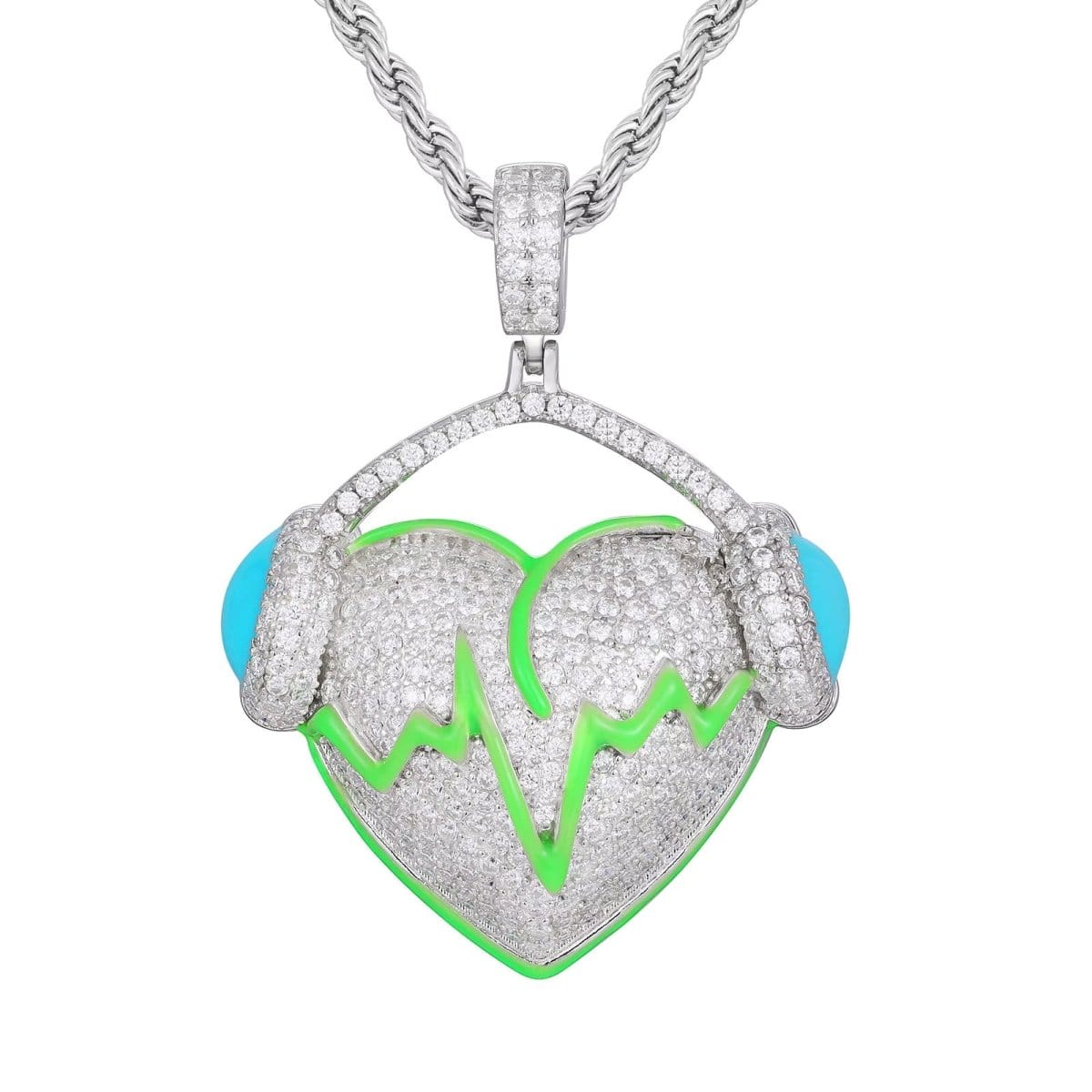 Moissanite Glow Heart Pendant – “Heartbeat Harmony” Edition - The Gold Supply