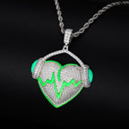 Moissanite Glow Heart Pendant – “Heartbeat Harmony” Edition - The Gold Supply